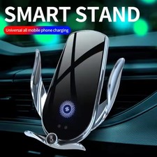 15W Wireless Car Charger Mount   Fast Charging Auto-Clamping Phone Holder