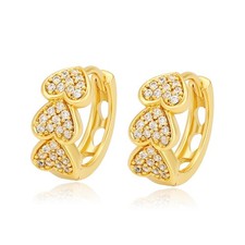 Heart Hoop Earrings for Women Gold Hoop Earrings Small Hoop Earrings Cubic Zi...