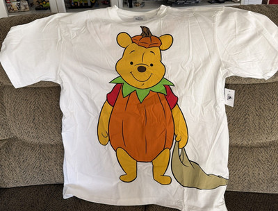 2025 Disney Parks Halloween Winnie Pooh Pumpkin Tigger 2 Sided T Shirt  XL NEW