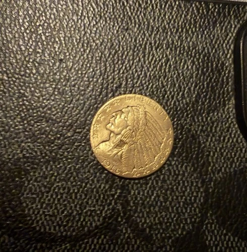 1916 United States Indian Head $5 gold coin,