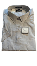 Camicia vintage Christian Dior Monsieur uomo XL manica corta 100% cotone grigio NUOVA