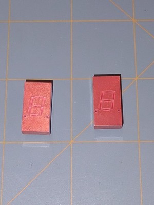 HP 5082-7610 Red 7 Segment LED Display PCB Mount 11 pin NOS LOT OF 2