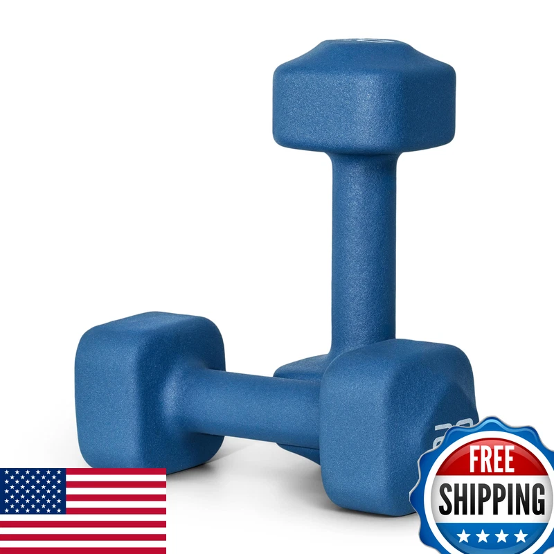 Tone Fitness 20 Lb Neoprene Dumbbell Pair For Home Workouts Non-Slip Design -