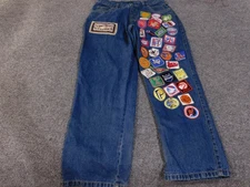Jeff Hamilton Jeans mens 36 Vintage NBA Hardwood Classics Pants Patchwork Denim