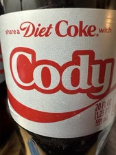 Share A Coke with  Cody  2025 Personalized Gift Coca Cola Bottle 20oz Diet