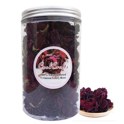 Dried Rose Buds Edible Fragrant Dried Flowers for Tea, Baking, Crafts, Potpourri