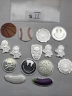 Lot of 15-1 Gram .999 Fine Silver Rounds Different Designs