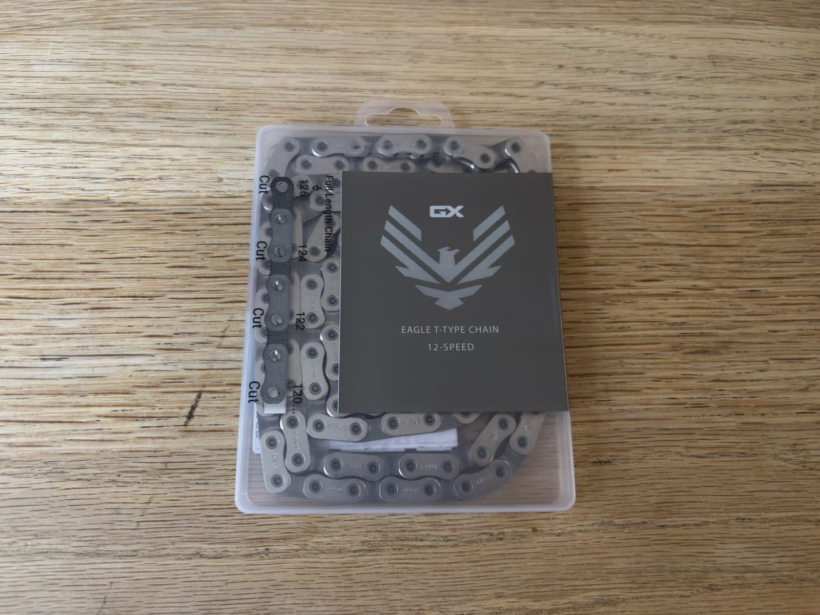 SRAM GX Eagle T-Type Flat Top 12-Speed Chain |126 Links with PowerLock | Silver