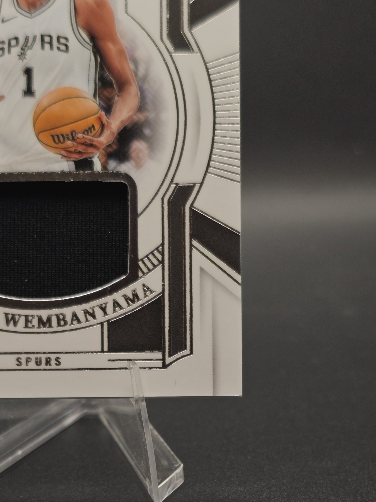 2024-25 National Treasures Victor Wembanyama Game Worn Patch /99 Spurs view 5