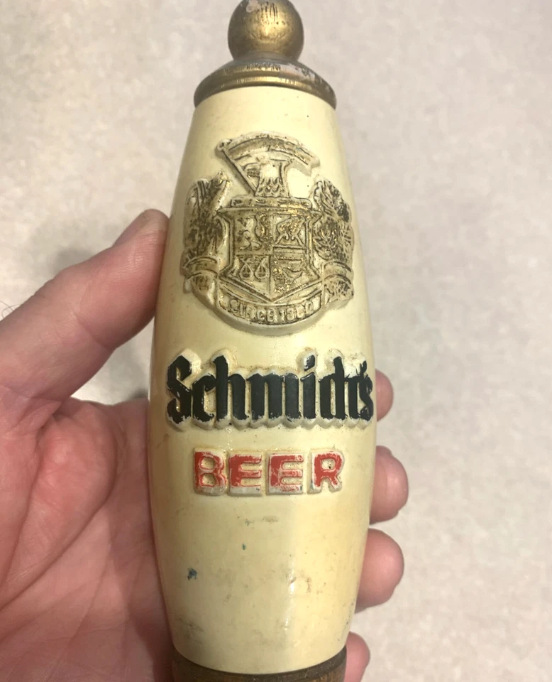 Vintage SCHMIDT'S BEER Wood Tap Handle Collectible 12" - Image 2 of 4