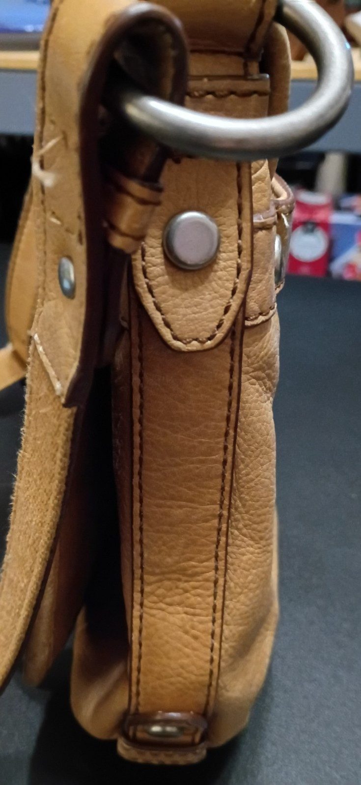 Fossil Maddox Patchwork Flap Pebbled Leather Cros… - image 23