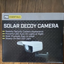 Pro Essentials Solar Decoy Dummy Security Camera, Flashing LED, Rechargeable