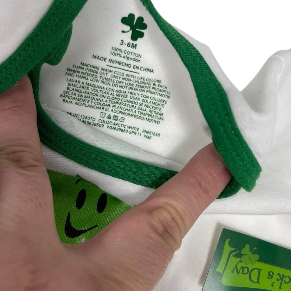 Новый с бирками Born Lucky тела костюм 3-6 месяцев ребенка цельный трилистник St Patrick - Изображение 3 из 4