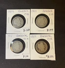 Barber Quarters Lot of Four (4) Coins 1-1897, 1-1898, 2-1899 B-108/B-1011