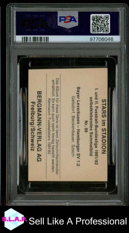 FRANZ BECKENBAUER STRS/STDN-GLSDRF/SZCH BERGMANN-VERLAG 1981 99 AUTO PSA 4 - Bild 2 von 2