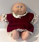 Vintage 1982 Cabbage Patch Kids Doll Xavier Roberts Bald Outfit Blue Eyes