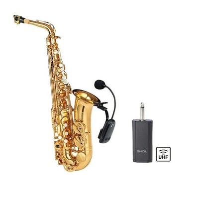 Wireless Saxophone Microphone UHF for Musical Instruments Speaker Voice Ampli...