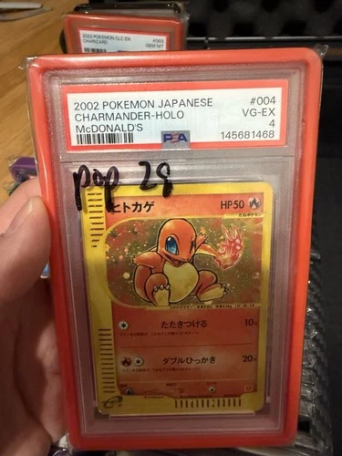 2002 POKEMON Japanese MCDONALD'S #004 CHARMANDER HOLO PSA 4