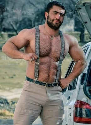 #ad #ad Male Model Photo Print Muscular Handsome Shirtless Hairy Husky Hunk Abs U1160 $17.60
