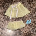 Original Vintage 1960s Barbie Sweet Dreams Outfit, Top Bottom And Shoes Yellow