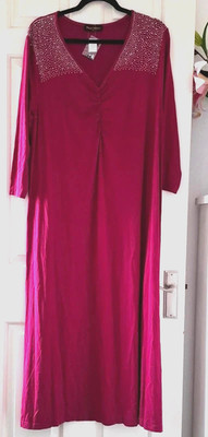 Frank Usher QVC Midikleid Magenta Größe L / XL - Neu mit Etikett