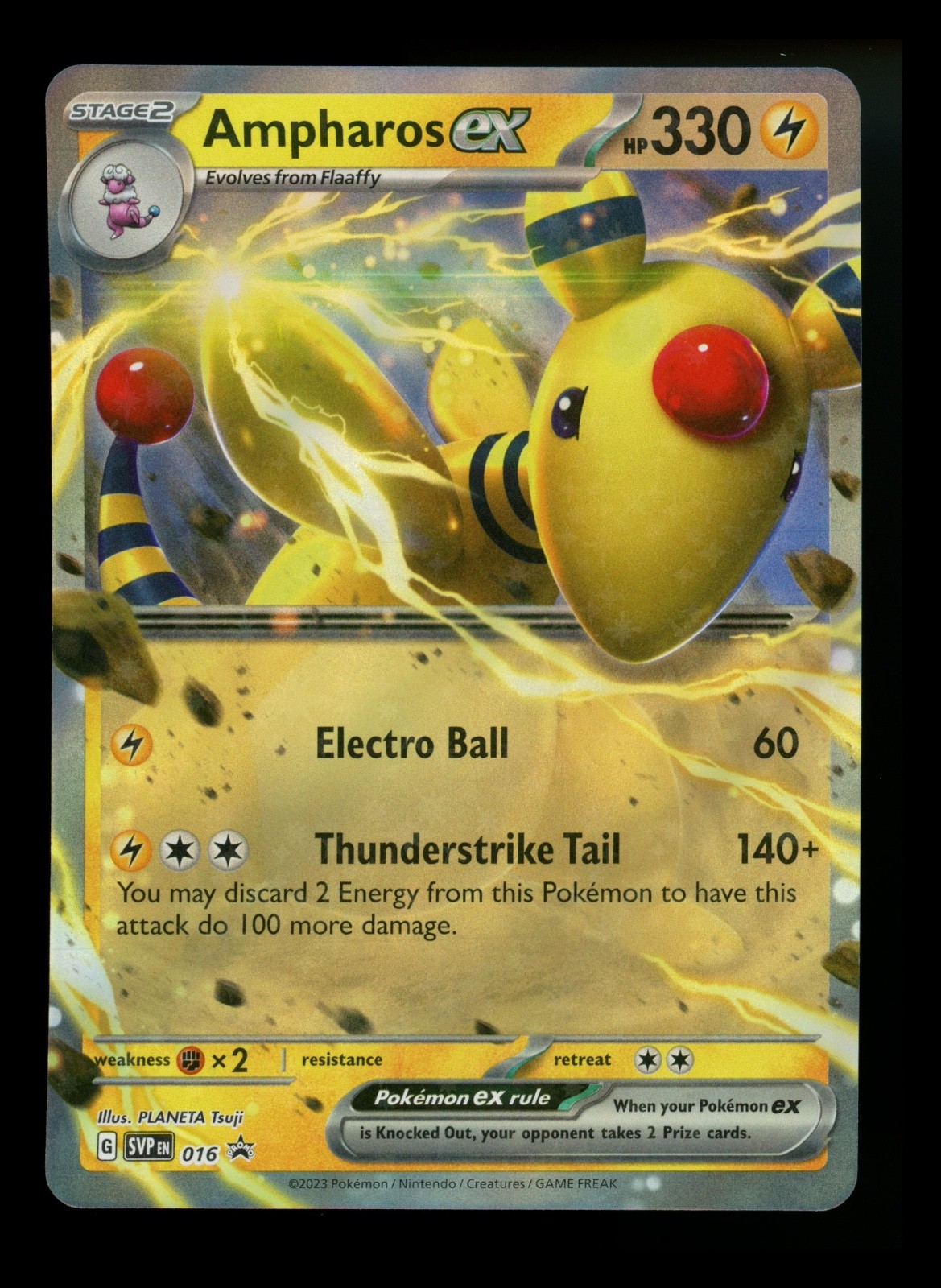 Ampharos ex 016 Black Star Promo 2023 Holo Rare Pokémon Card TCG