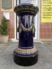 Majolika Porzellan Säule Postament Podest Blumensäule Keramik um 1880 ca  80 cm