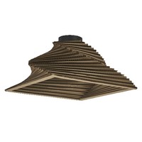 Osram Decor Cardboard Square Deckenleuchte Braun Stahl E27 IP20 Innenbereich