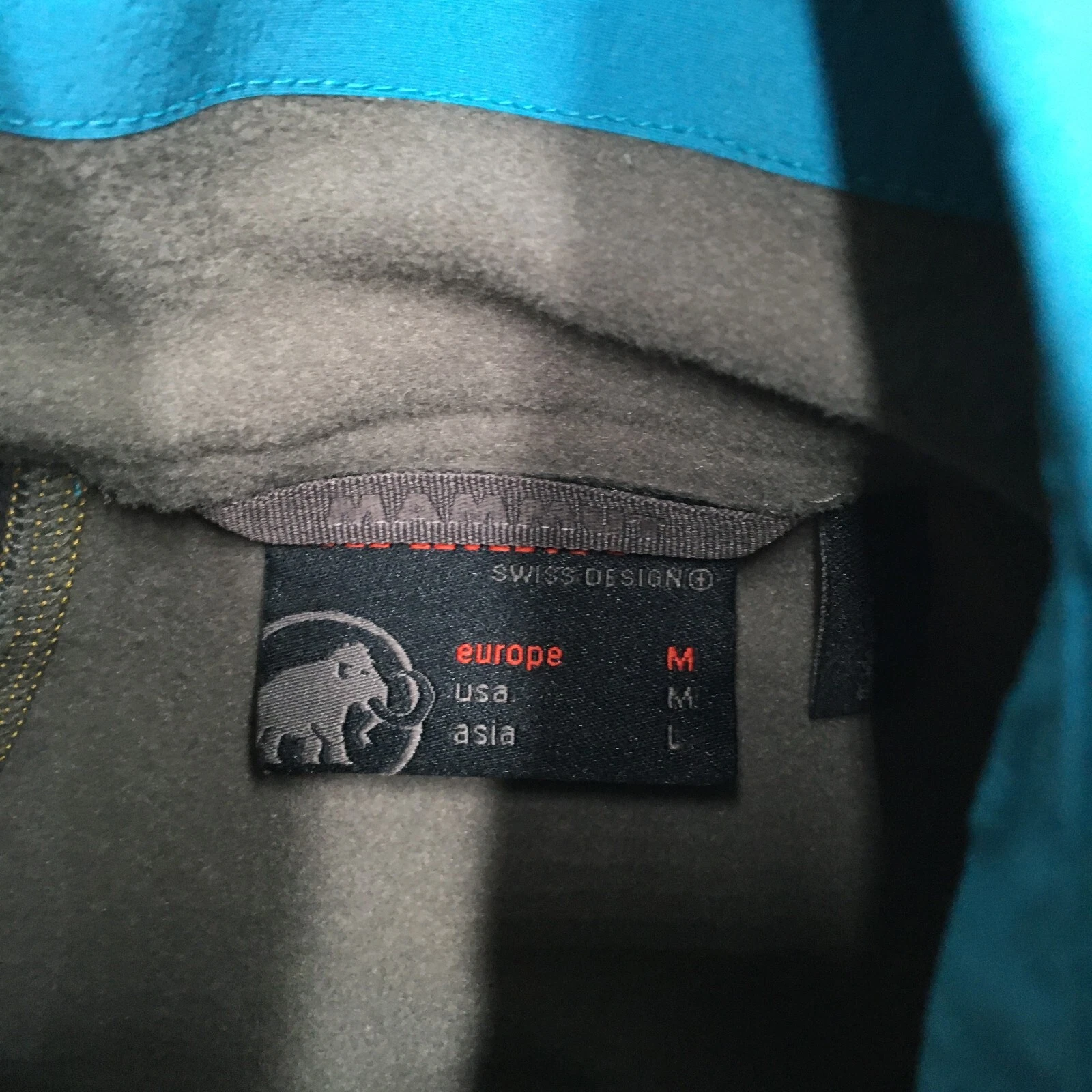 Mammut Softech Softshell Wind Jacket Womens Medium M Blue Climbing Full ...