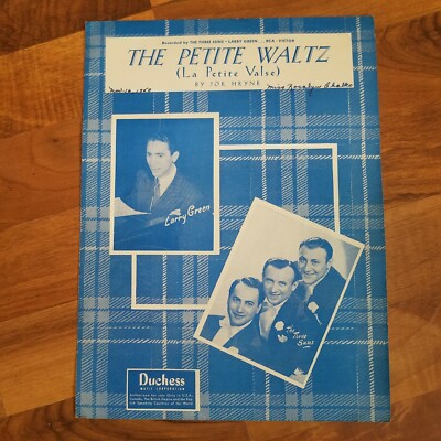 The Petite Waltz (La Petite Valse) 1950 sheet music, Larry Green, The Three Suns
