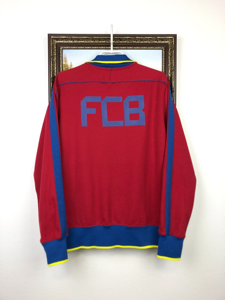 Nike FC Barcelona ジャケット 赤 Nike Barcelona Red Jacket XL Soccer Authentic Zipper Retro