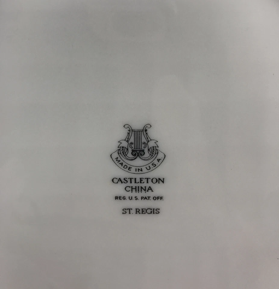 Castleton St. Regis USA 8.25” Salad Plate NOS 45296 Ivory Silver Trim Bone China - Image 4 of 4