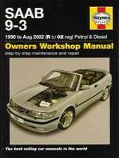 SAAB 9-3 MANUAL SERVICE REPAIR SHOP HAYNES BOOK CHILTON CONVERTIBLE TURBO VIGGEN