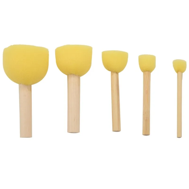 Pack of 30 Round Foam Sponge Paint Brush Set - Stencil Brush Value Pack - 5  Diy