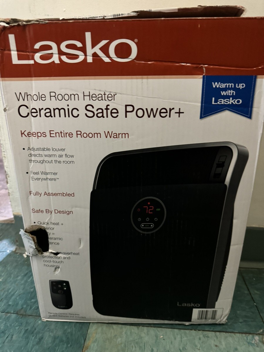 Lasko Safe Power+ 1500W Electric Ceramic Space Heater Black