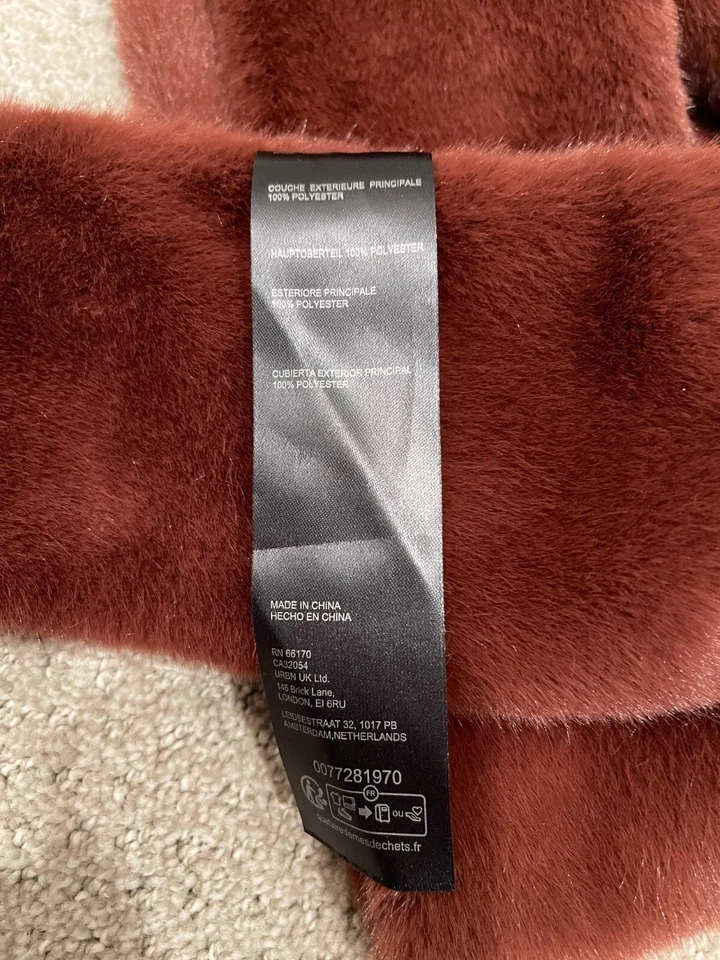 Bufanda de piel Anthropologie Faur nueva con etiquetas ~ Color vino ~ Venta al por menor $58.00 ~ 72" de largo Foto 4 de 4