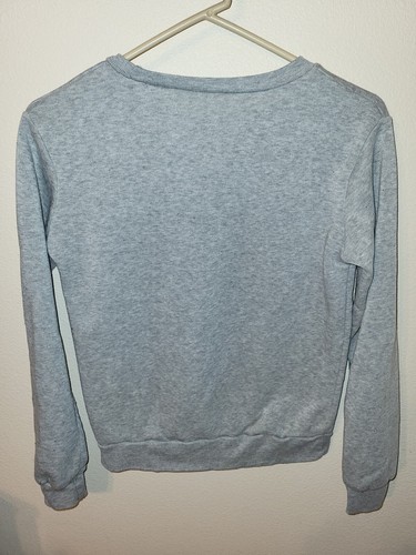 Faded Glory Teen Girl M Sweatshirt Gray BBF L Sleeve 23 L 20 Across Front Chest - Picture 8 of 24
