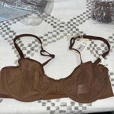 Aerie Smoothez Unlined Balconette Bra In Brown Size 36C Underwire NWT