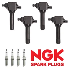 Set of 4 Ignition Coil & NGK Iridium Spark Plug for 14-16 Subaru Forester UF724
