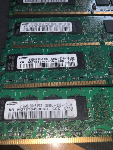 Samsung 512MB 2Rx8 PC2-3200u-333-10-B1 DDR2 RAM Memory - Picture 2 of 3