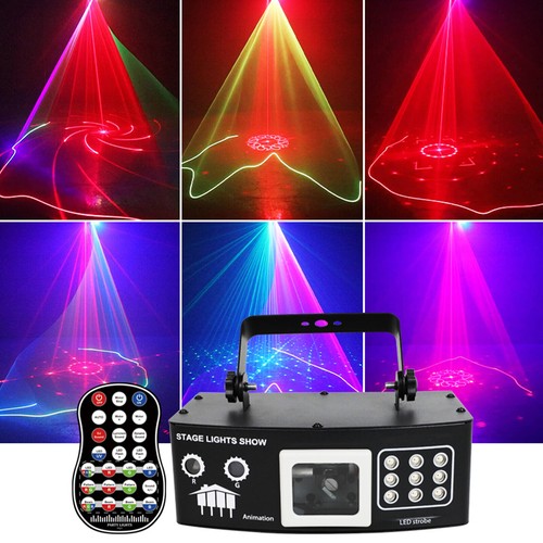 Luce fascio animazione 12 occhi luce laser ktv luce stanza led flash atmosfera lio6 - Foto 8 di 19