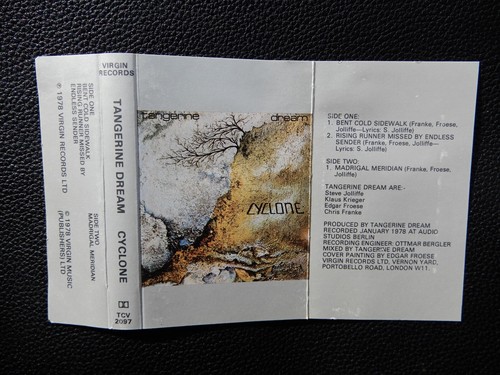 TANGERINE DREAM - CYCLONE - 1978 1st ISSUE CASSETTE TAPE ALBUM - Picture 2 of 5