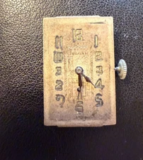 Vintage 1940's 30's Men's Julgar Watch Dial and Movement 15 Jewel Subdial Tank