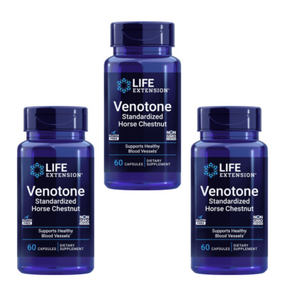 3PACK Life Extension Venotone Standardized Horse Chestnut For Blood Vessel 60Cap