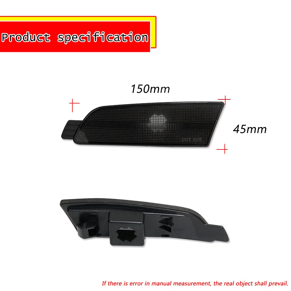 Luces reflectoras laterales LED ámbar ahumado parachoques delantero para Mazda 6 2009-2013 Foto 4 de 4