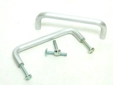 2 Pack + Screws! NEW Colonial USA Aluminum 3-1/2"CC Cabinet Wire Pull Handle ES