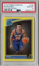 ~RARE~ PSA 10 2018-19 Donruss #190 KEVIN KNOX Yellow Flood Parallel Rookie Card