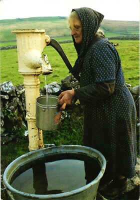 #ad Old Woman Getting Water Near Kilfenora In The Burren Real Ireland Postcard $29.99
