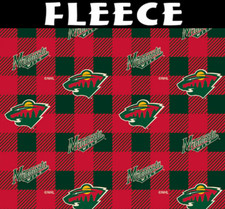 NHL Minnesota Wild Buffalo Plaid 1190-WLD Fleece Fabric by the Yard