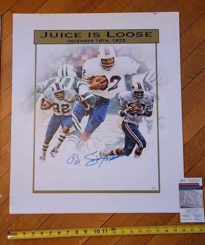 OJ Simpson Hand Singed 16 x 20 Canvass Limited Edition #8 of 10 JSA Witness COA - Picture 2 of 9